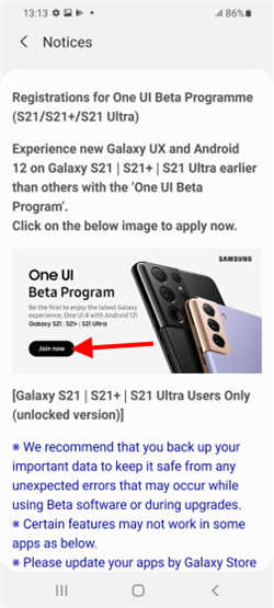  Galaxy S21 ֻϰװһ UI 4.0 Beta