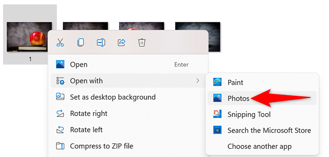 如何在Windows11的照片应用中并排比较照片